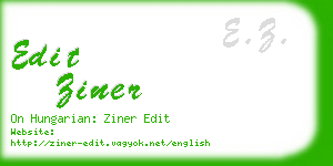edit ziner business card